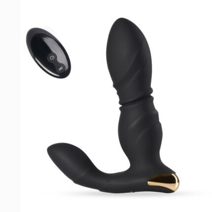 lovesvibe hochfrequenter 8 gang analvibrator mit schubfunktion, fernbedienung für solo und pärchenspiel