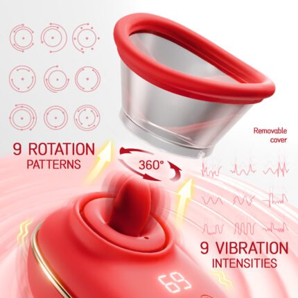 lovesvibe leistungsstarke zunge lecken klitoris stimulator mit 9 vibrierenden rotationen 3 saugen modi