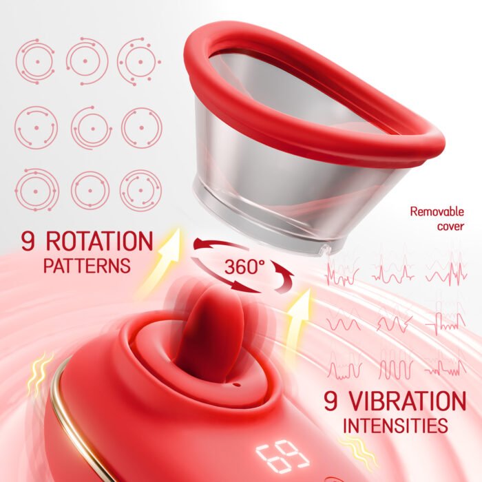 lovesvibe leistungsstarke zunge lecken klitoris stimulator mit 9 vibrierenden rotationen 3 saugen modi