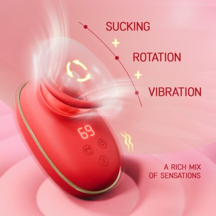 lovesvibe leistungsstarke zunge lecken klitoris stimulator mit 9 vibrierenden rotationen 3 saugen modi