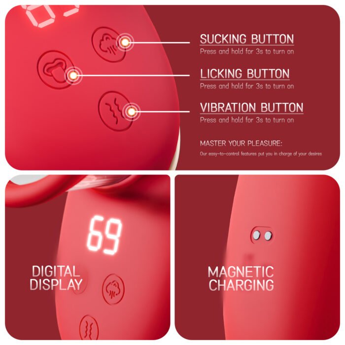 lovesvibe leistungsstarke zunge lecken klitoris stimulator mit 9 vibrierenden rotationen 3 saugen modi
