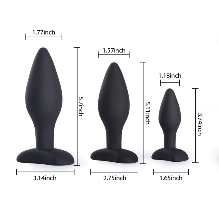 lovesvibe silikon anal training analplug set für anal training und anfänger 3 größen