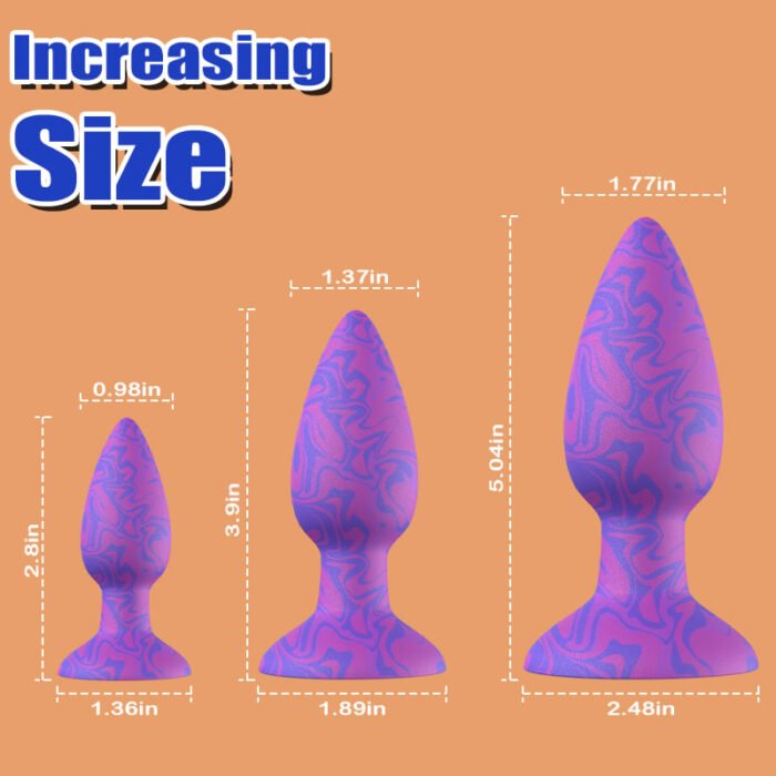 lovesvibe silikon analplug set für progressives analtraining mit ausgestellter basis und verjüngter spitze