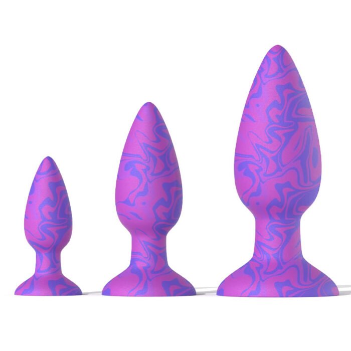 lovesvibe silikon analplug set für progressives analtraining mit ausgestellter basis und verjüngter spitze