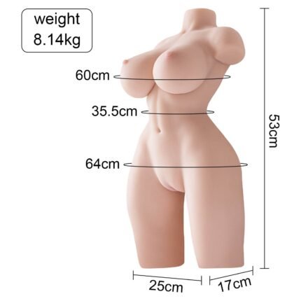 Rothman Männlicher Masturbator Sexpuppe, 3 in 1 Sex Doll Torso Für Frauen Mit 3D Textur Vagina & Anus