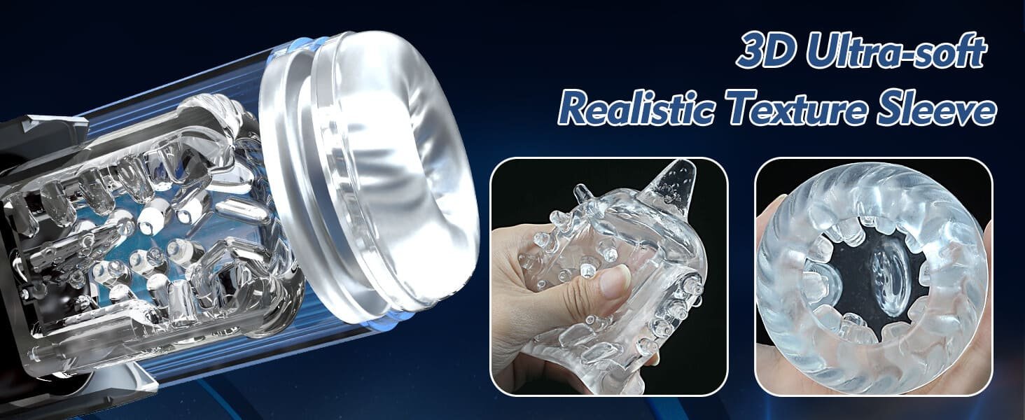 2025 Neue Masturbatoren mit 7 Vibrations, Rotations und Saugmodi 4-in-1 Fleshlights
