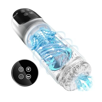 XR3 Masturbator mit Vibration mit 4 Pumpen und 7 Saug, Rotations und Leckfunktionen Stroker