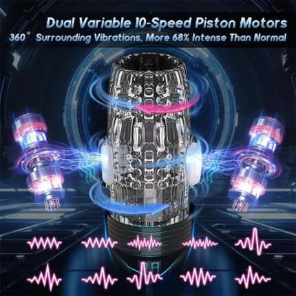 Arthur 3.0 Gawk Gawk 3000 Masturbator mit 10 Vibrationen 5 Stoßrotationsmodi LCD-Sextoy für Männer