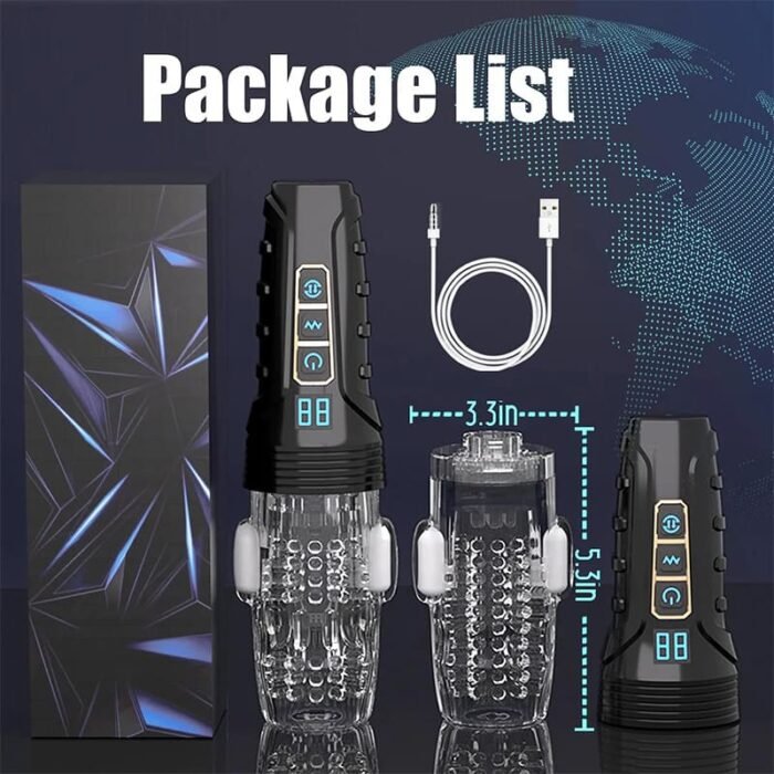 Arthur 3.0 Gawk Gawk 3000 Masturbator mit 10 Vibrationen 5 Stoßrotationsmodi LCD-Sextoy für Männer