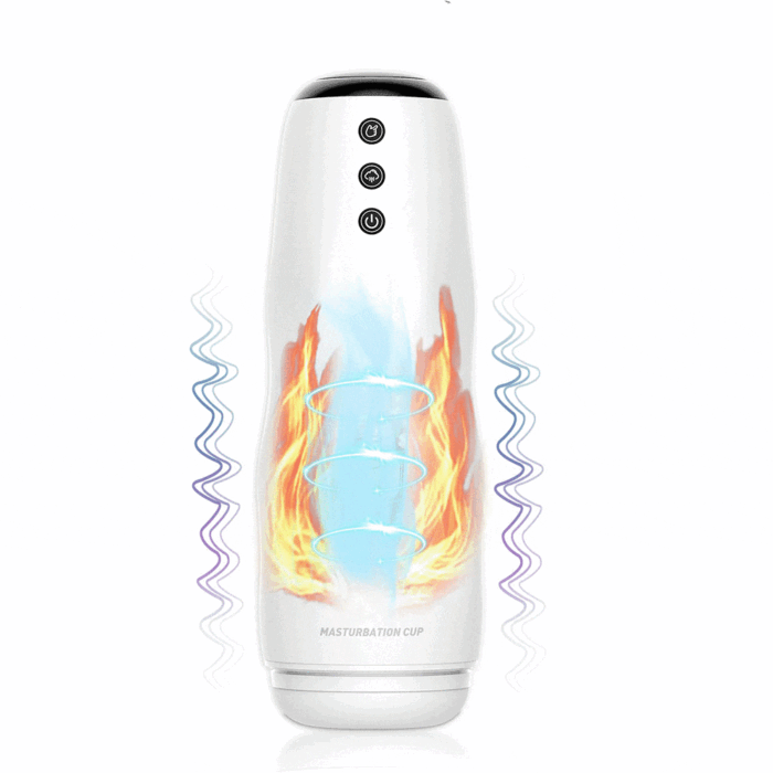 Automatischer Masturbator 10 Vibrationen & 3 Saugnäpfen 3D Realistische Vagina Taschenmuschi für Männer