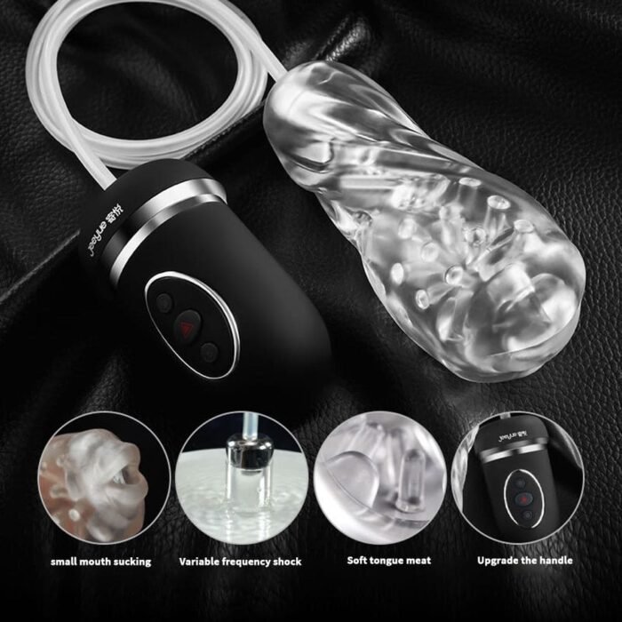 Automatischer Masturbator Sex Spielzeug Männer mit 10 vibrierenden 5 Saugnäpfen Handheld-Blowjob Masturbator
