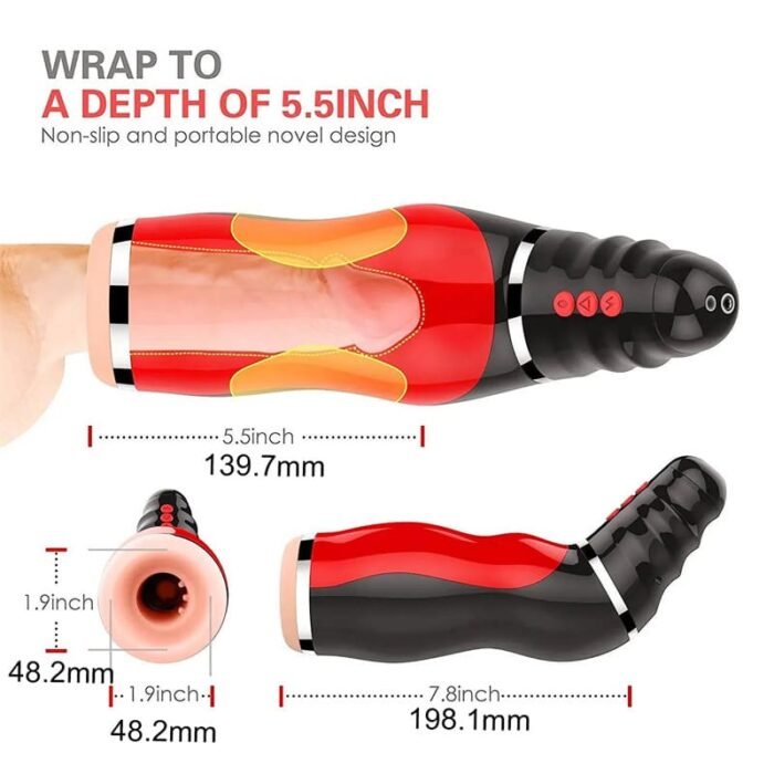 Automatischer Masturbator für Männer mit Airbag 10 Vibrations & 5 Saugmodi Deep Throat Sex-Spielzeug für Männer