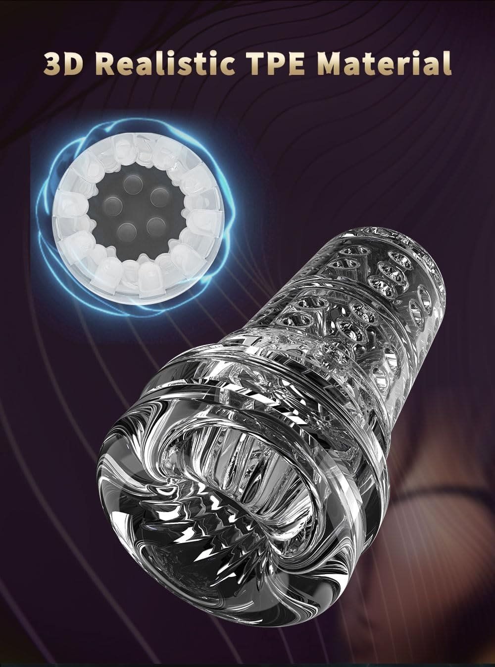 Automatischer Masturbator mit 10 Vibrationen 5 Saugrotationen Sprachfunktion Vagina Männer Vibrator