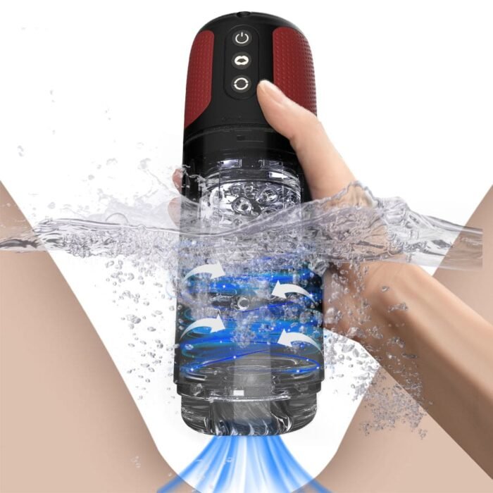 Automatischer Masturbator mit 10 Vibrationen 5 Saugrotationen Sprachfunktion Vagina Männer Vibrator
