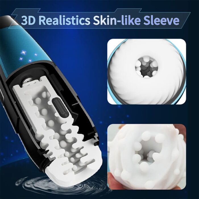 Automatischer Masturbator mit 3D-strukturierter Hülle 5-Frequenz-Vibration Sexspielzeug für Männer