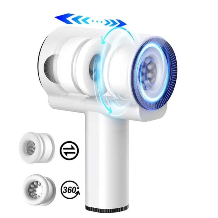 Automatischer Masturbator mit 7 Vibrationen und 5 Stoß-, Saug- und Rotationsfunktionen, Hand-Sexspielzeug für Männer