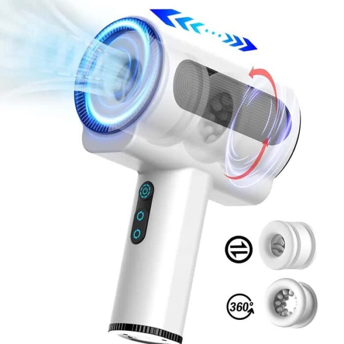 Automatischer Masturbator mit 7 Vibrationen und 5 Stoß-, Saug- und Rotationsfunktionen, Hand-Sexspielzeug für Männer