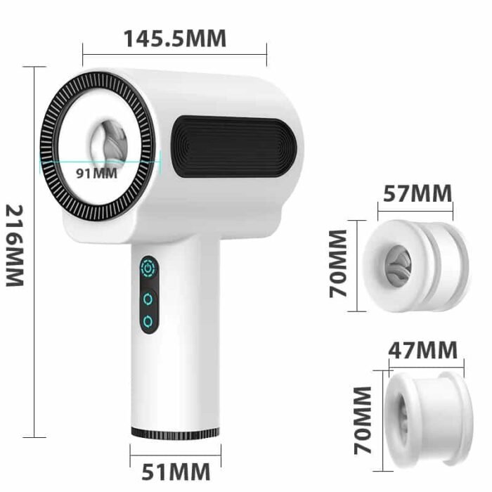 Automatischer Masturbator mit 7 Vibrationen und 5 Stoß-, Saug- und Rotationsfunktionen, Hand-Sexspielzeug für Männer