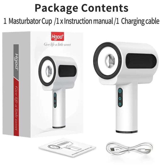 Automatischer Masturbator mit 7 Vibrationen und 5 Stoß-, Saug- und Rotationsfunktionen, Hand-Sexspielzeug für Männer