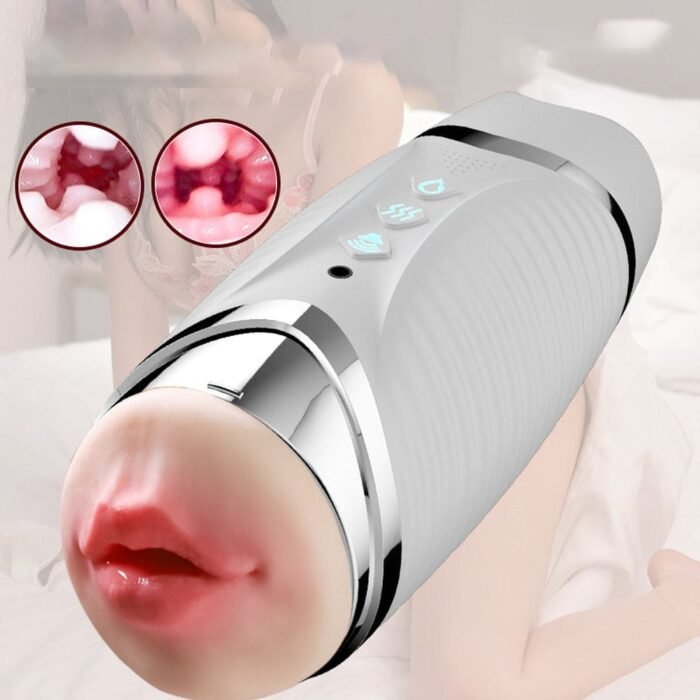 Black Hole R20 Automatischer Masturbator mit Heizung und Stöhnstimme, Doppelkopf-Blowjob Sextoys Männer