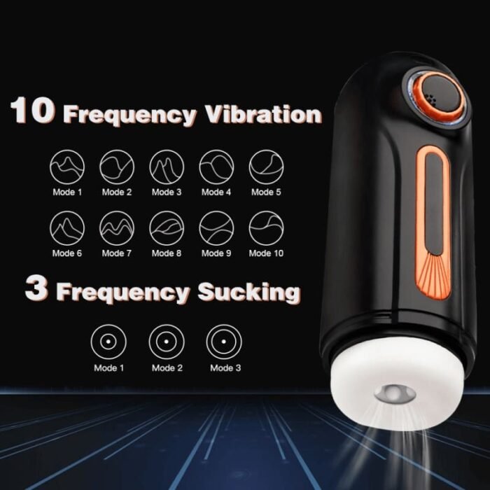 Cvtbest 5-in-1 Masturbator für Männer 10 Vibration Stoß & 4 Saugmodi Sex Spielzeug für die Männer