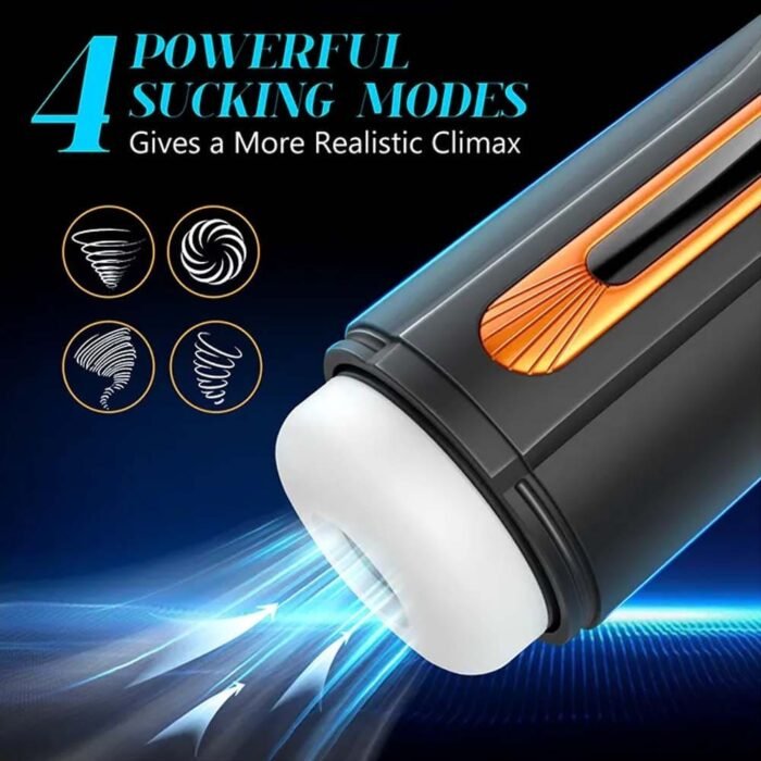 Cvtbest 5-in-1 Masturbator für Männer 10 Vibration Stoß & 4 Saugmodi Sex Spielzeug für die Männer