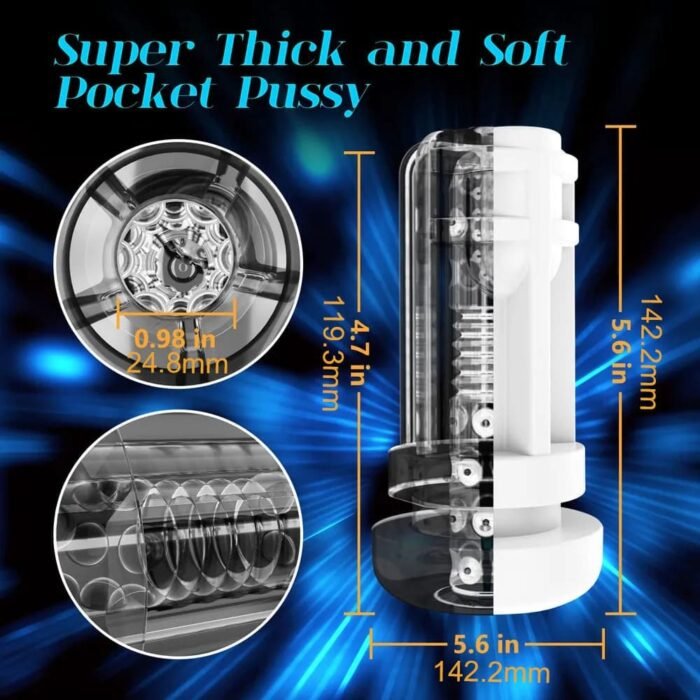 Cvtbest 5-in-1 Masturbator für Männer 10 Vibration Stoß & 4 Saugmodi Sex Spielzeug für die Männer