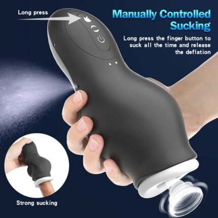 DRAGONSUCK Automatischer Masturbator mit 7 Vibrations-Saugkanälen aus weichem TPE Sexspielzeug für Männer