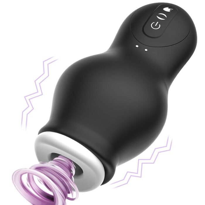 DRAGONSUCK Automatischer Masturbator mit 7 Vibrations-Saugkanälen aus weichem TPE Sexspielzeug für Männer