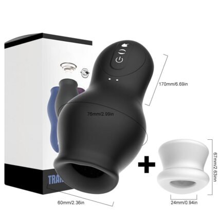 DRAGONSUCK Automatischer Masturbator mit 7 Vibrations-Saugkanälen aus weichem TPE Sexspielzeug für Männer