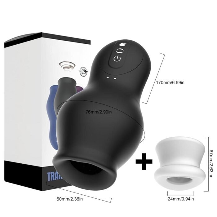 DRAGONSUCK Automatischer Masturbator mit 7 Vibrations-Saugkanälen aus weichem TPE Sexspielzeug für Männer