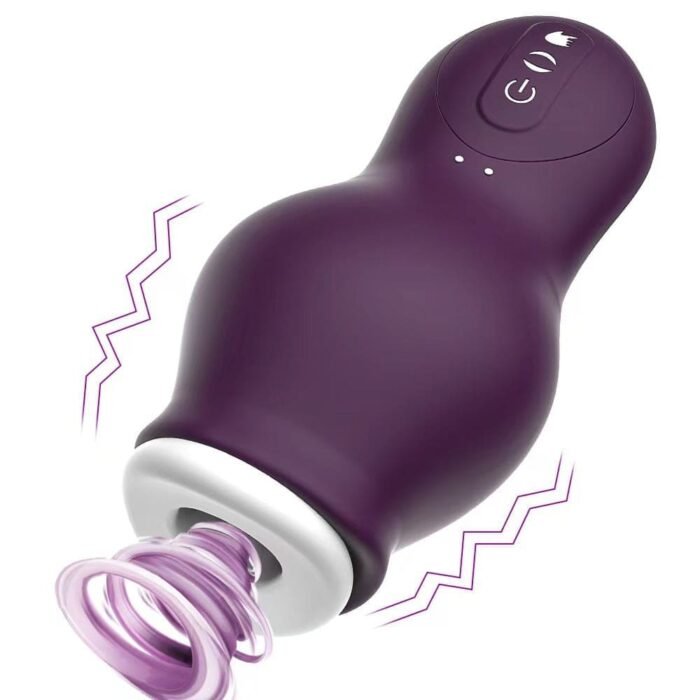 DRAGONSUCK Automatischer Masturbator mit 7 Vibrations-Saugkanälen aus weichem TPE Sexspielzeug für Männer