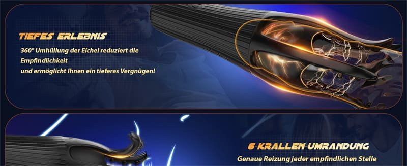 Devil's Claw Masturbieren für Männer Eichel Stimulator mit 10 Modi Spielzeug für die Männer Zunge Oralsex Masturbator