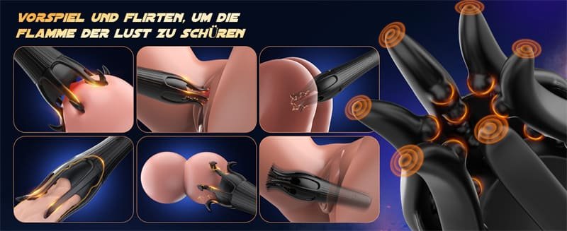 Devil's Claw Masturbieren für Männer Eichel Stimulator mit 10 Modi Spielzeug für die Männer Zunge Oralsex Masturbator
