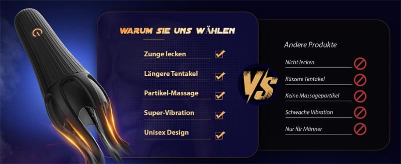 Devil's Claw Masturbieren für Männer Eichel Stimulator mit 10 Modi Spielzeug für die Männer Zunge Oralsex Masturbator