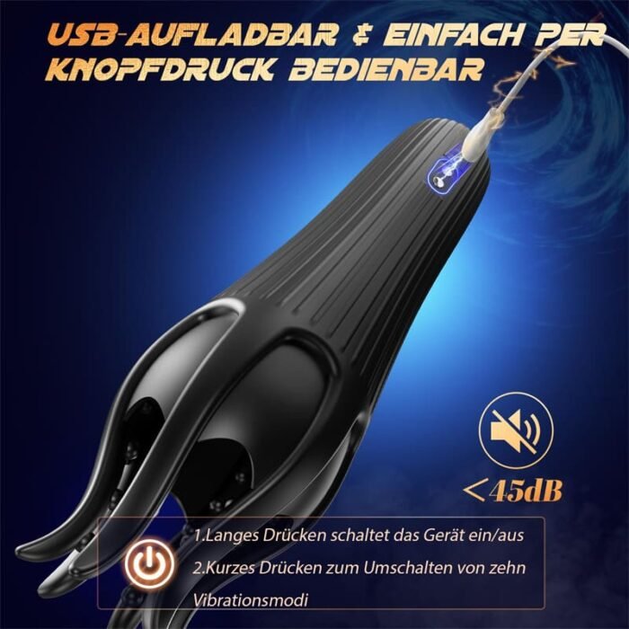 Devil's Claw Masturbieren für Männer Eichel Stimulator mit 10 Modi Spielzeug für die Männer Zunge Oralsex Masturbator