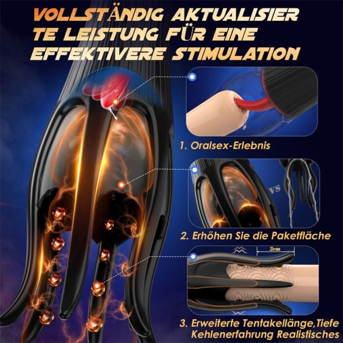 Devil's Claw Masturbieren für Männer Eichel Stimulator mit 10 Modi Spielzeug für die Männer Zunge Oralsex Masturbator