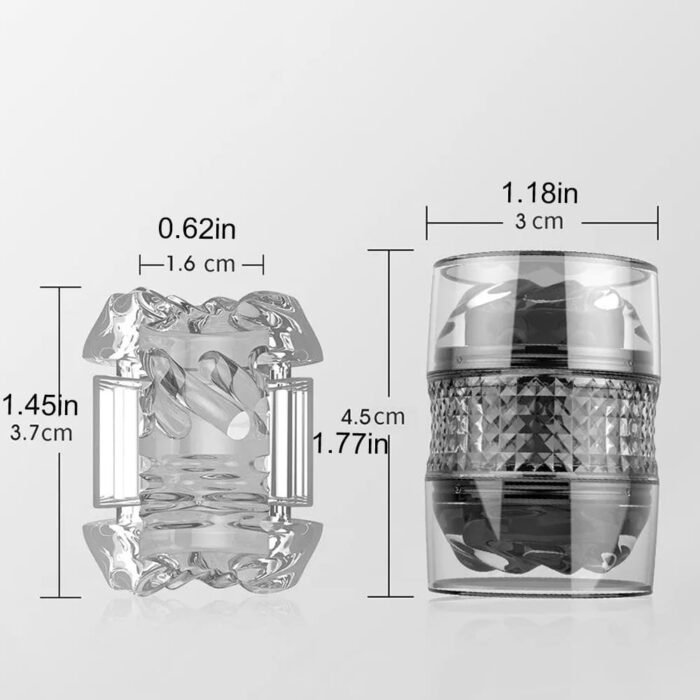 Doppelköpfiger Masturbator Men Superweicher TPE-Kanal Manueller Taschenmuschi-Penistrainer