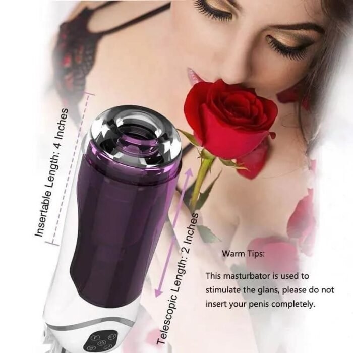 Easy Love Automatischer Masturbator Sexspielzeug 10 Vibration Stoß und Rotationsmodi Penispumpe mit Basis