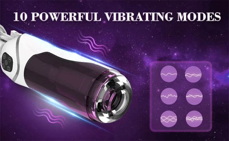 Easy Love Automatischer Masturbator Sexspielzeug 10 Vibration Stoß und Rotationsmodi Penispumpe mit Basis