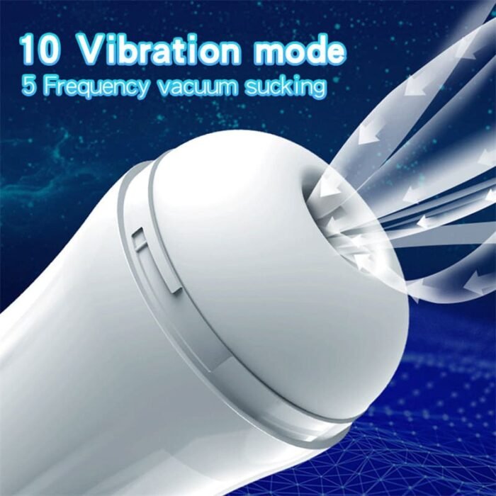 Electric Masturbator Cup mit 10 Vibrations & 5 Saugmodi Sex Spielzeug für die Männer Solo Sex Toys