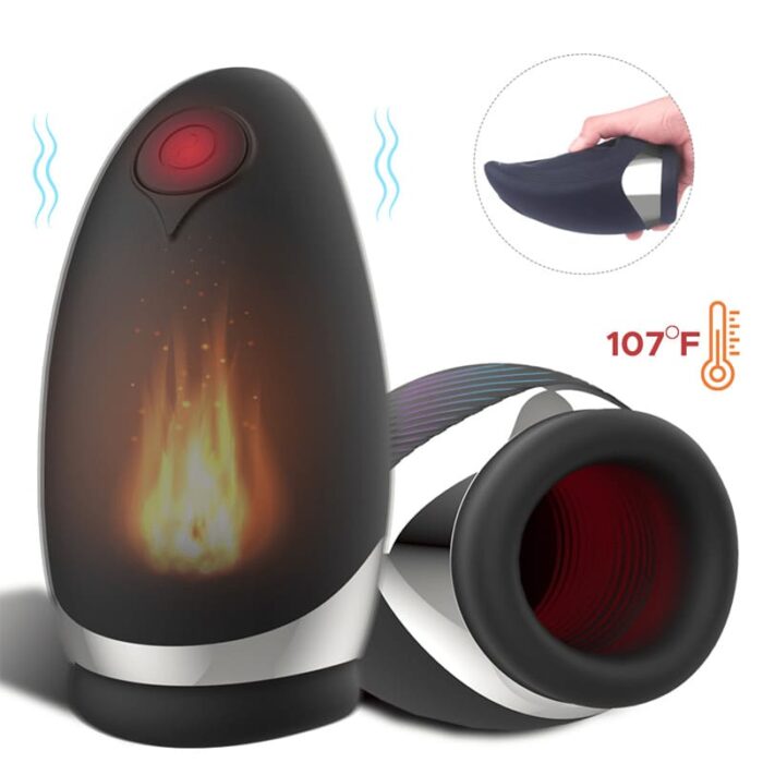 Elektrischer Masturbator mit 9 Vibrationen 6 Saugfunktionen Heizung Taschenmuschi Masturbatoren Penis Pussy Sex Toys