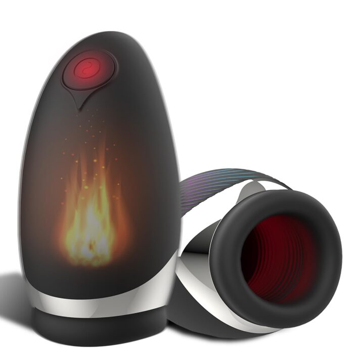 Elektrischer Masturbator mit 9 Vibrationen 6 Saugfunktionen Heizung Taschenmuschi Masturbatoren Penis Pussy Sex Toys