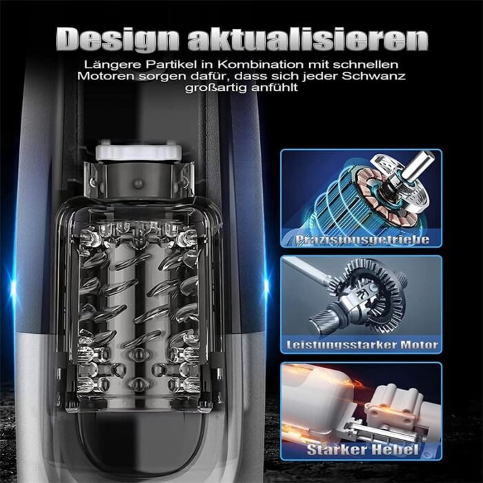 Elektrischer Masturbieren für Männer 10 Teleskopfunktion & Rotations 3D Realistische Vagina Taschenmuschi