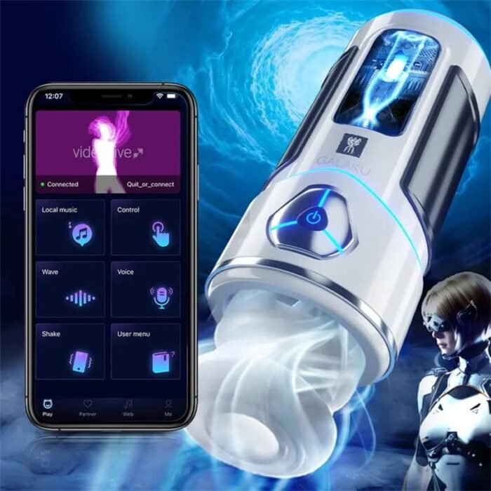 GALAKU Phantom X Elektrischer Masturbator Mann mit 12 Vibrations & APP Sex Spielzeug für die Männer