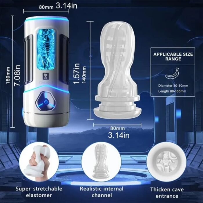 GALAKU Phantom X Elektrischer Masturbator Mann mit 12 Vibrations & APP Sex Spielzeug für die Männer