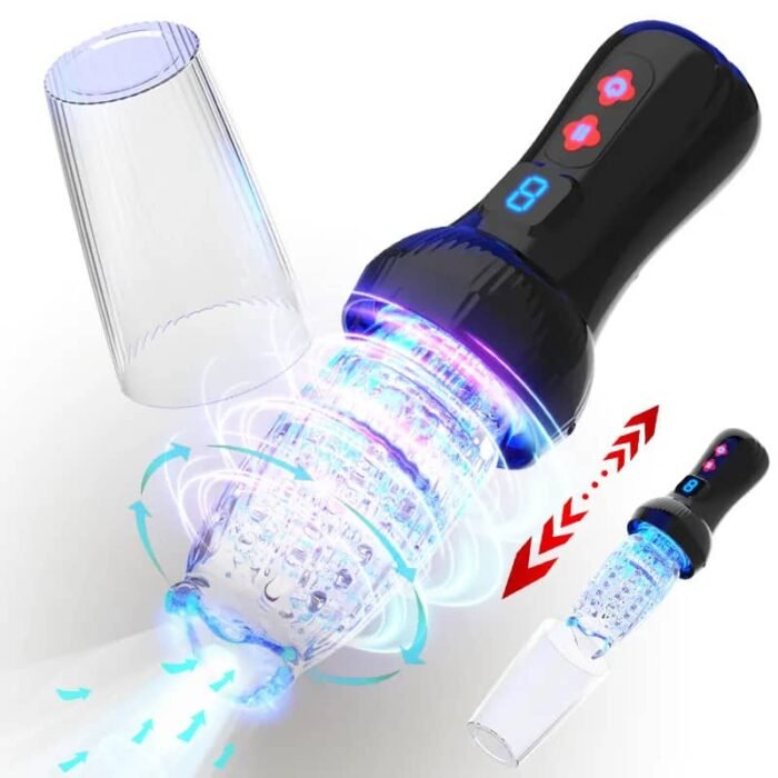 New Gawk Gawk 3000 Automatischer Masturbator mit 9 Stoß- und Rotationsmodi, wasserdichter Penis-Masturbator