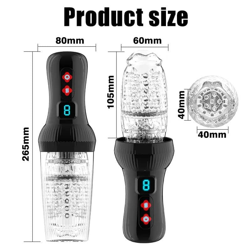 New Gawk Gawk 3000 Automatischer Masturbator mit 9 Stoß- und Rotationsmodi, wasserdichter Penis-Masturbator