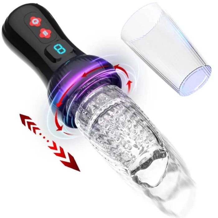 New Gawk Gawk 3000 Automatischer Masturbator mit 9 Stoß- und Rotationsmodi, wasserdichter Penis-Masturbator