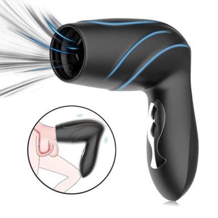Hair Dryer automatischer Masturbator mit 10 Vibrations Saugmodi Weicher TPE-Kanal freihändiger Penistrainer – Bild 5